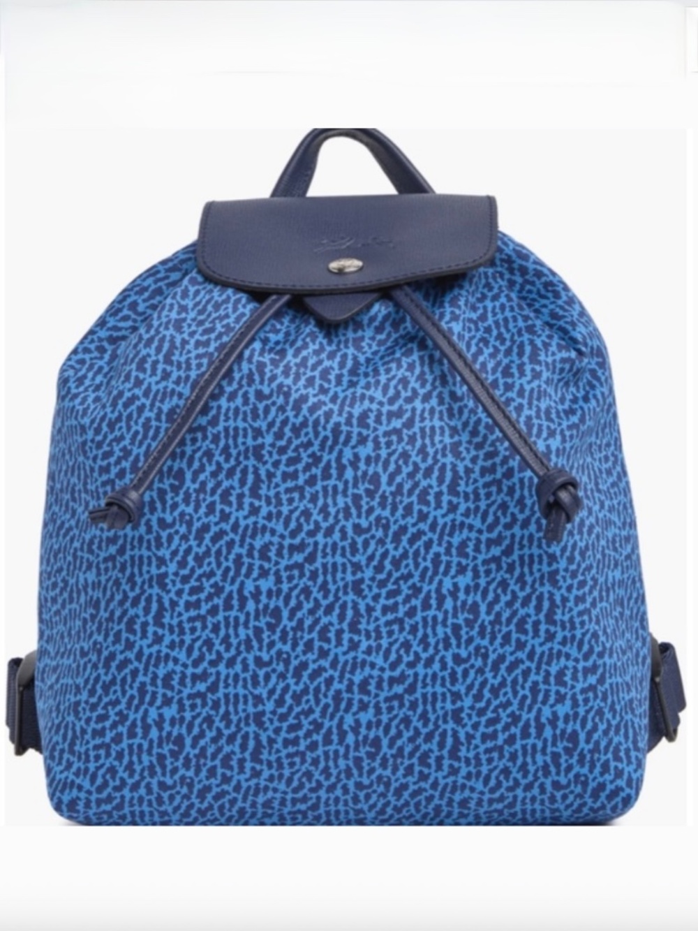 Longchamp Le Pliage Panthere Print Backpack Blue
